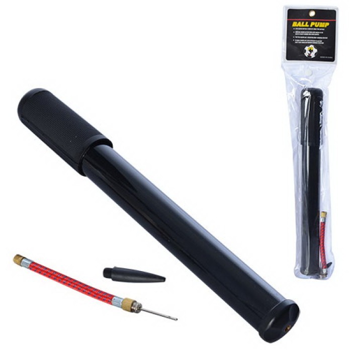 Насос 29 см, ручний пластиковий з голкою для накачування м'ячів, у пакеті 9х41х3 см