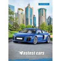 Блокнот «CARS» А6 на 48 аркушів у клітинку з твердою ламінованою обкладинкою, в асортименті, ТМ Рюкзачок