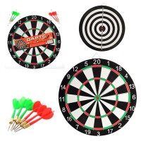 Дартс 43 см двосторонній та 6 дротиків з голкою, в слюді 46,5х49х1,5 см