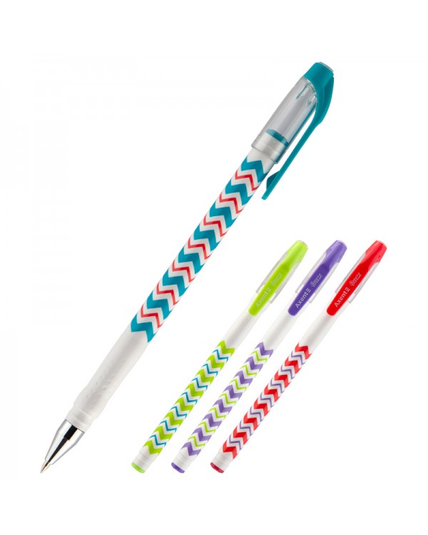 Ручка шариковая, синяя «Breeze» в ассортименте, ТМ Axent