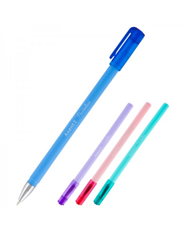 Ручка «Pastelini», кулькова, синя, в асортименті, ТМ Axent