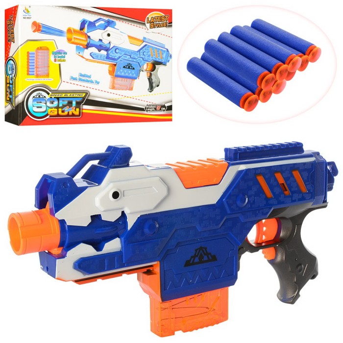 Іграшковий пістолет 37 см з мішенню та 20 твердими кулями-присосками, у коробці 37,5х24х6,5 см