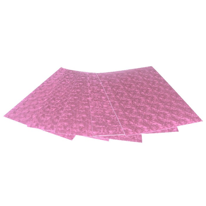 Фоаміран A4 товщиною 1,8 мм 5 аркушів, голографічний рожевий, ТМ Мандарин