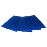 Фоаміран A4 товщиною 1,8 мм 5 аркушів, голографічний синій, ТМ Мандарин