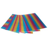 Фоаміран А4 товщиною 1,8 мм 5 аркушів, райдужний, ТМ Мандарин