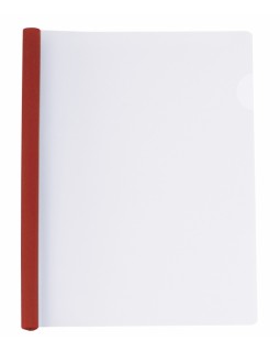 Папка с планкой - зажимом на 2 - 35 листов, А4, 6 мм, красная, ТМ Economix