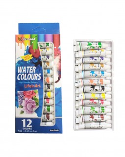 Краски акварельные 12 цветов по 9 мл «BERTAND» W912N
