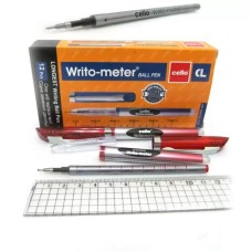 Ручка «Writo-meter» масляна червона 10 км 0,5 мм, ТМ Cello