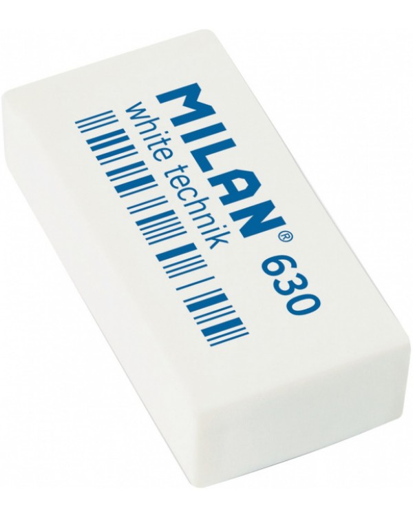 Резинка прямоугольная «White technik», белая, 3,9х1,9х0,9 см, в индивидуальной упаковке, TM MILAN