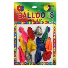 Кульки повітряні 25 см, різнокольорові, перламутрові, в асортименті, 12 шт. в упаковці