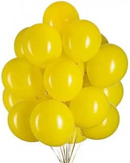 Шарики воздушные, 30 см, стандартные, желтые, 100 шт. в упаковке, Gemar
