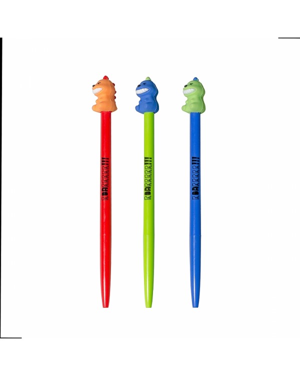 Ручка «Dino Pen», кулькова, синя, 0,7 мм , ТМ YES