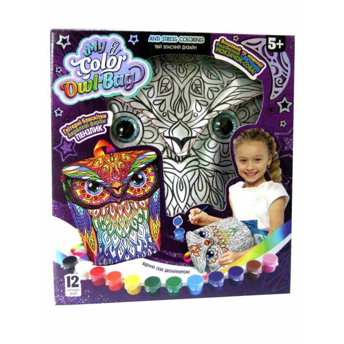 Набір для творчості «Рюкзачок - сова. My Color Owl-Bag» ТМ Данко Тойс