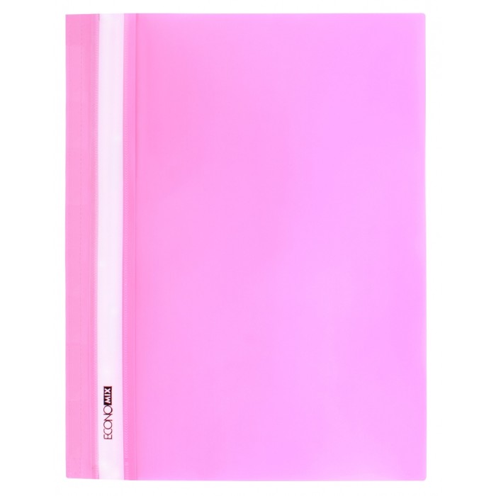 Папка-швидкозшивач А4 з прозорим верхом без перфорації, рожева, ТМ Economix