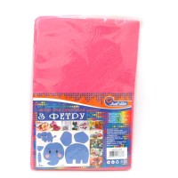 Фетр 21х30 см товщиною 1,2 мм 10 аркушів, темно-рожевий, ТМ J.Otten