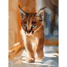 Набір для розпису по номерах «Маленький каракал», 40х50 см