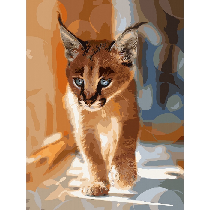 Набір для розпису по номерах «Маленький каракал», 40х50 см