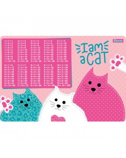 Подложка для стола, детская, таблица умножение «I am a cat» ТМ 1 Сентября