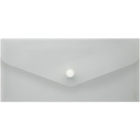 Папка-євроконверт на кнопці Е65 180 мкм з фактурою «глянець», прозорий