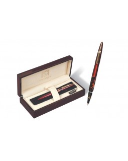 Ручка чернильная, красный корпус, в деревянном пенале, ТМ Рісаѕѕо