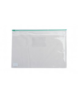 Папка – конверт с пластиковой молнией, А5, зеленая, ТМ Buromax