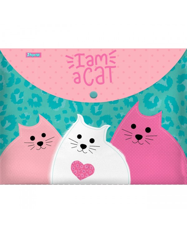 Папка-конверт на кнопке А4 «I am a cat» ТМ 1 Сентября