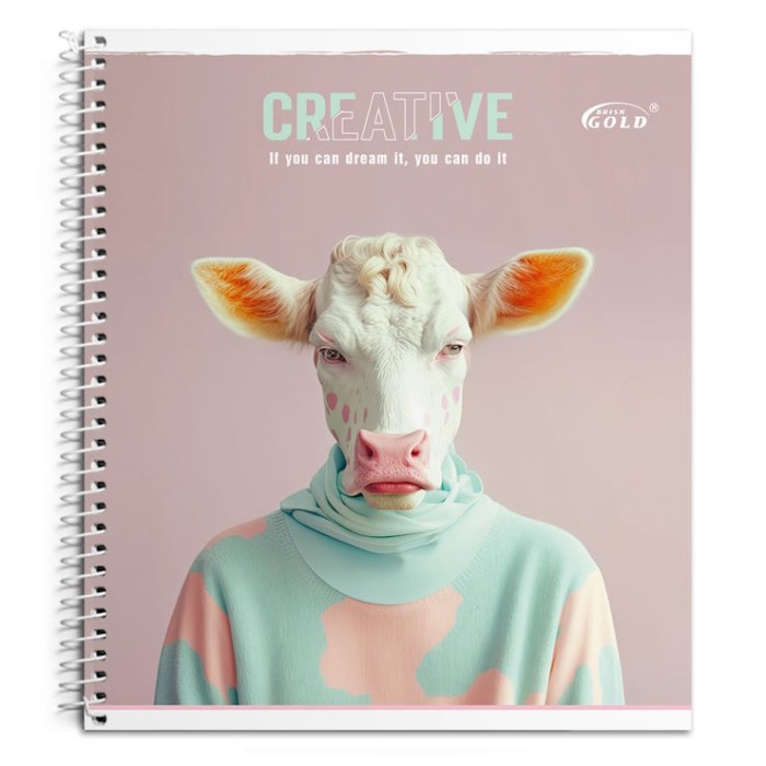 Блокнот «Мікс №1» А5 на 96 аркушів у клітинку на спіралі збоку, №1581, ТМ Brisk