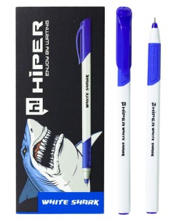 Ручка гелевая, синяя, 0,6 мм «White Shark» Hiper