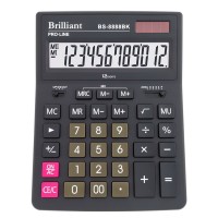 Калькулятор «Brilliant» 15,5х20,5 см, BS-8888BK