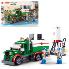 Конструктор «Бензовоз» на 267 деталей з фігурками, у коробці 38х24х6,5 см, SLUBAN