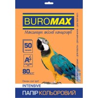 Папір кольоровий «INTENSIV» А4 50 аркушів 80 г/м2 помаранчевий,ТМ Buromax