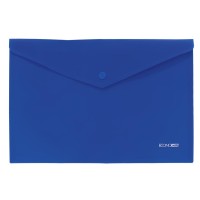 Папка-конверт на кнопці А4 180 мкм непрозора, синя, ТМ Economix