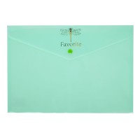 Папка-конверт «PASTEL» А4 на кнопці м'ятна, ТМ Buromax