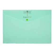 Папка-конверт «PASTEL» А4 на кнопці м'ятна, ТМ Buromax