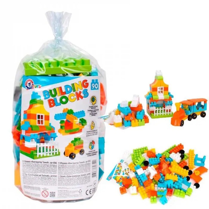 Конструктор на 90 деталей, у пакеті 16х28 см, ТМ Технок