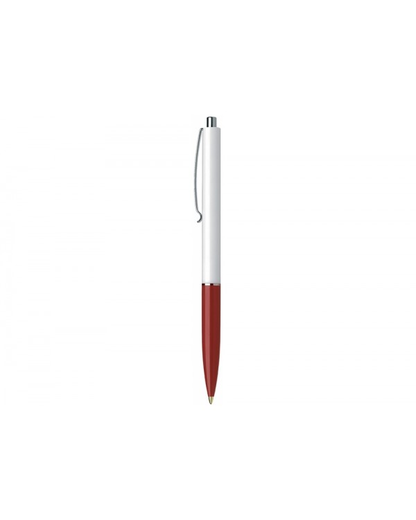 Ручка кулькова, автоматична, синя, 0,7 мм, корпус біло-червоний «SCHNEIDER К15»
