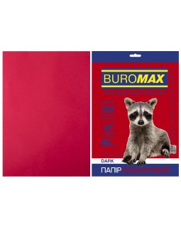 Папір кольоровий «DARK», А4, 50 аркушів, 80 гр/м2, темно-бордовий, ТМ Buromax