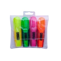 Набір маркерів «Neon» текстових з гумовими вставками, 4 шт, 2-4 мм ТМ Buromax