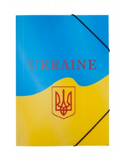 Папка на резинках А4 «UKRAINE» желтая