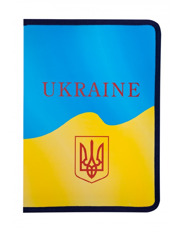 Папка на молнии А4 «UKRAINE» желтая