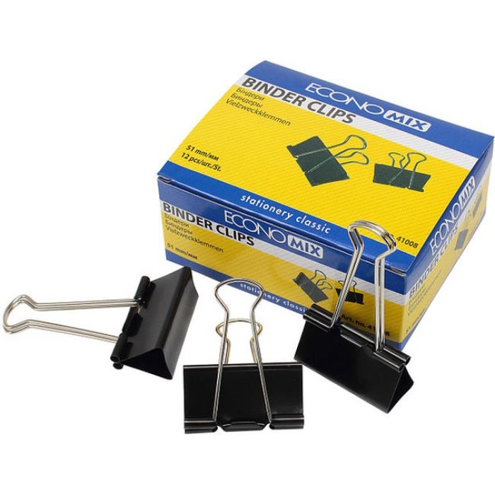 Біндери для паперу 51 мм, 12 шт в упаковці, ТМ Economix