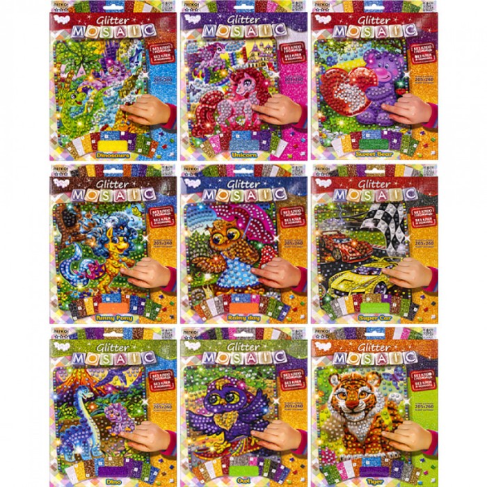 Креативна творчість «Блискуча мозаїка. Glitter Mosaic», в асортименті, ТМ Данко Тойс
