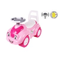 Машина для катання 65х44х31 см з сигналами та мелодіями рожева з максимальним навантаженням до 20 кг, ТМ Технок