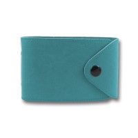 Візитниця «Sarif»на 48 візиток, 80х120 мм, бірюзова, заокруглені кути, ТМ Brisk