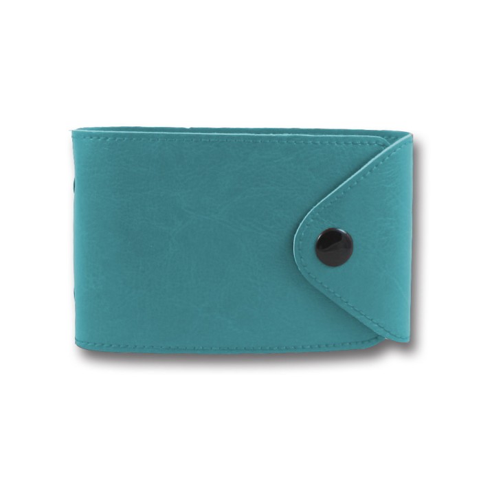 Візитниця «Sarif»на 48 візиток, 80х120 мм, бірюзова, заокруглені кути, ТМ Brisk