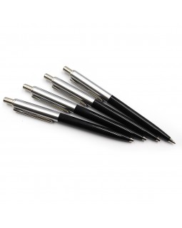 Ручка шариковая, автоматическая, металлическая «Luxor Star» черно - хромовый корпус