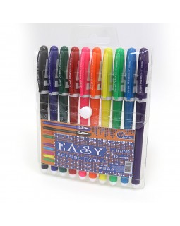 Набір гелевих ручок 10 кольорів, кольоровий корпус, ТМ J. Otten