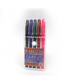 Набір гелевих ручок 5 кольорів, кольоровий корпус, ТМ J. Otten (IMG2398)