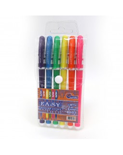 Набір гелевих ручок 6 кольорів, кольоровий корпус, ТМ J. Otten