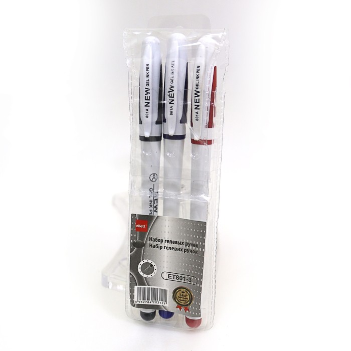 Набір гелевих ручок на 3 кольори 0,5 мм, ТМ J.Otten